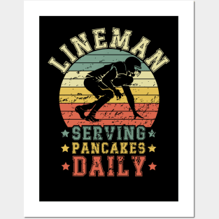 Funny Football Lineman Print  vintage Posters and Art